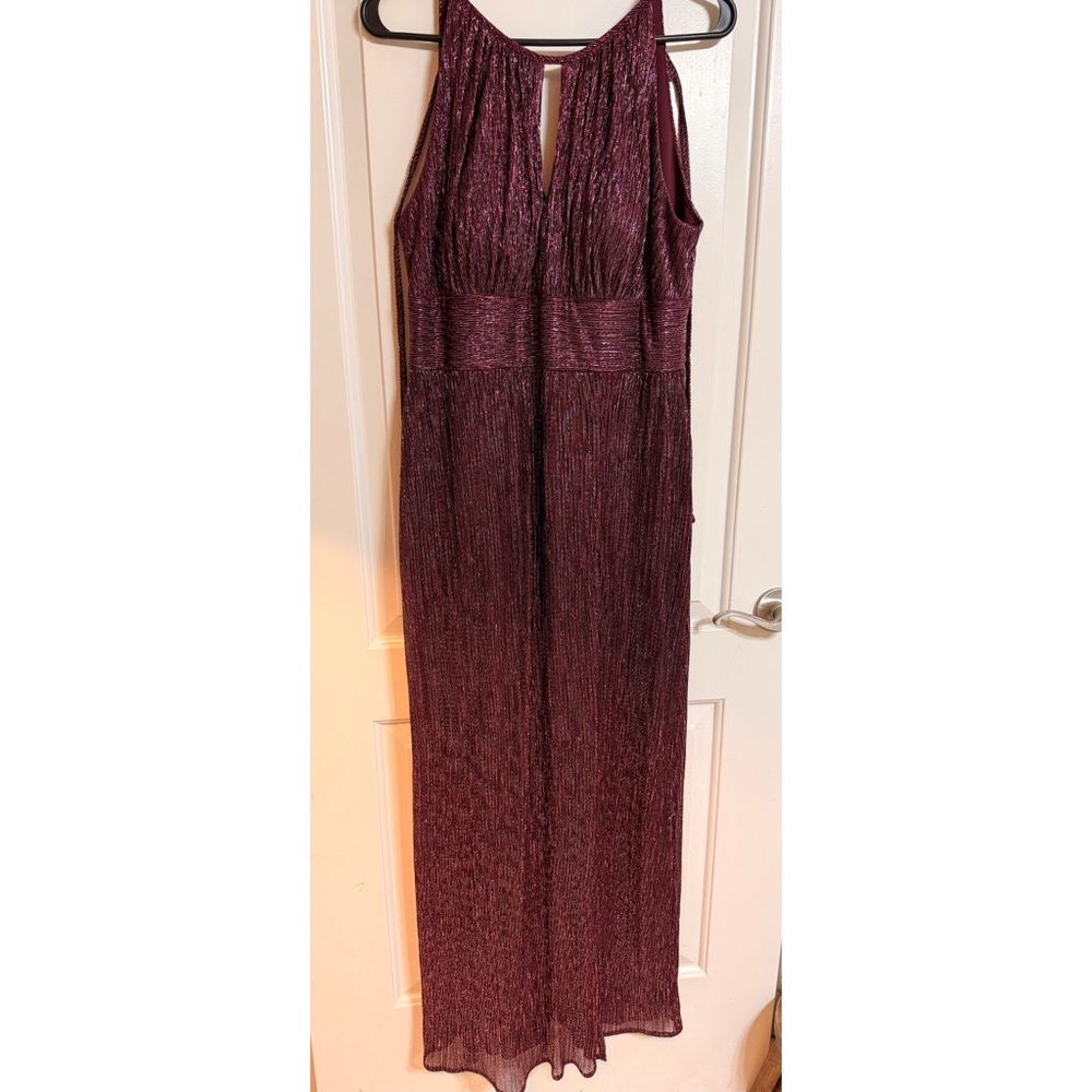 R&M Richards Deep Burgundy Maxi Dress
